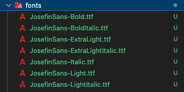 Static Font Folder